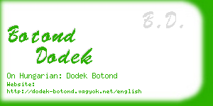 botond dodek business card